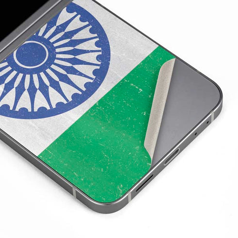 India Flag Distressed Galaxy Z Flip6 Skin